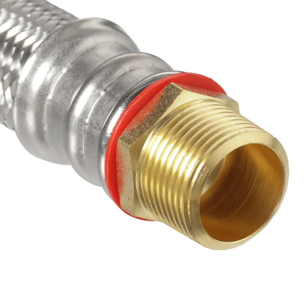 3/4 in. MIP x 7/8 in. Compression x 18 in. Stainless Steel Water Heater Supply Line