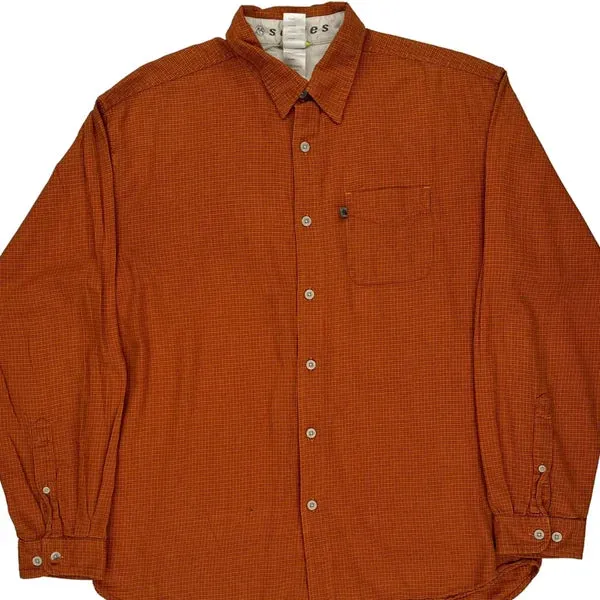 A5 Series The North Face Checked Shirt - Large Orange Cotton