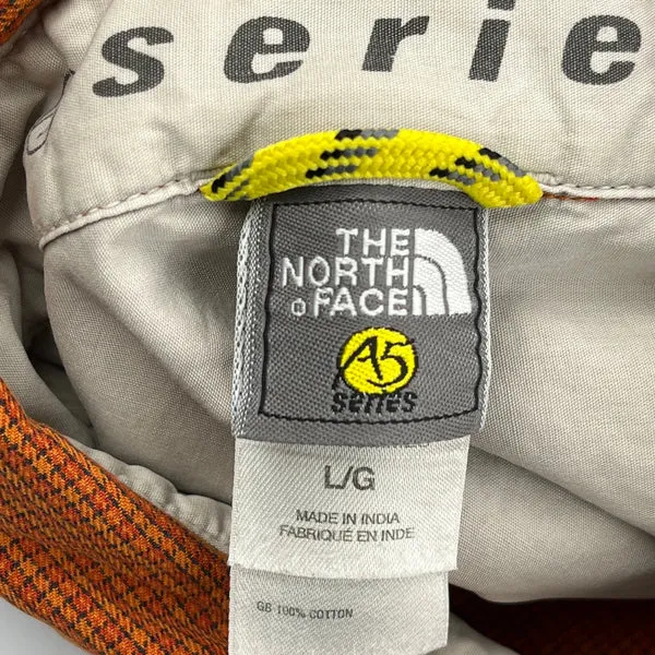 A5 Series The North Face Checked Shirt - Large Orange Cotton