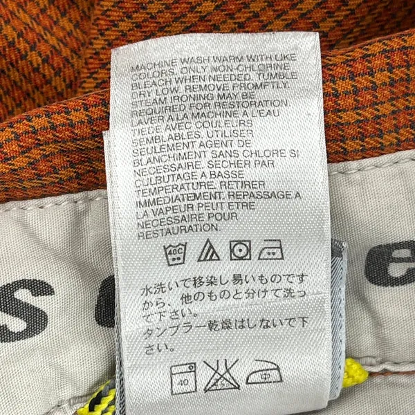 A5 Series The North Face Checked Shirt - Large Orange Cotton