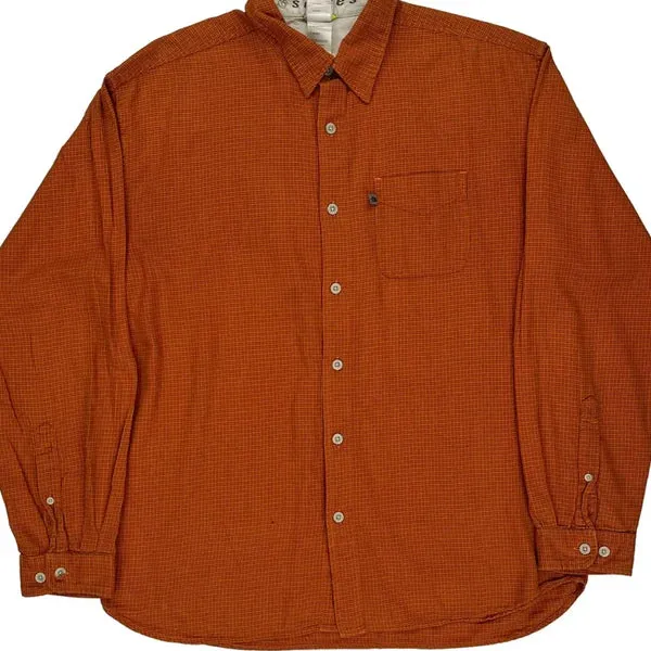 A5 Series The North Face Checked Shirt - Large Orange Cotton
