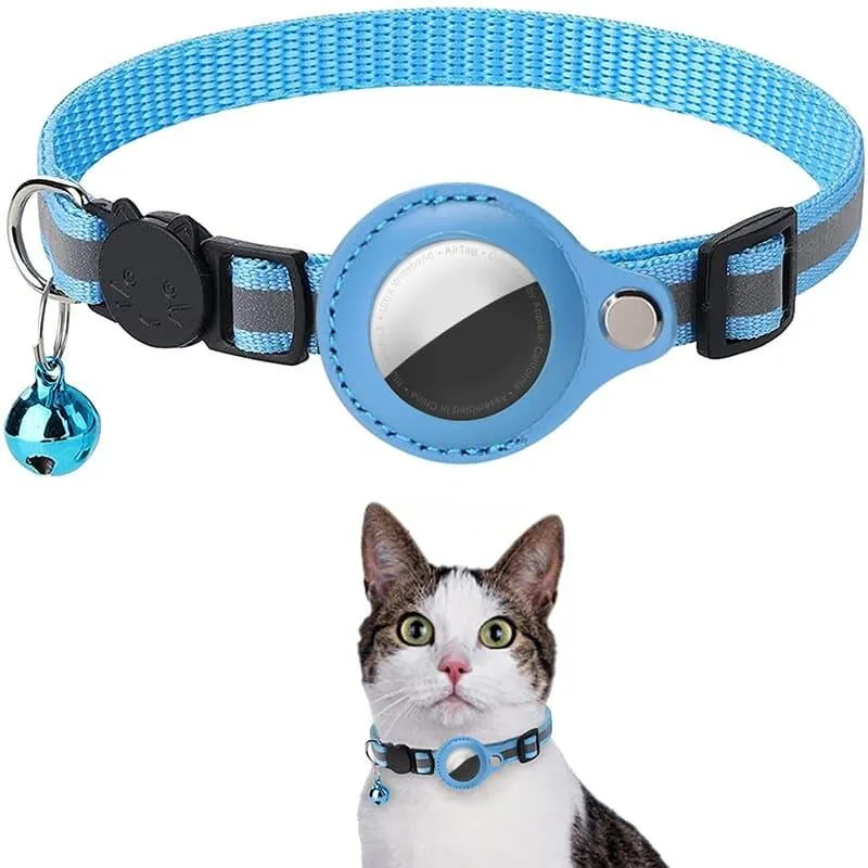 Advanced Nylon Pet Collar with Airtag Tracker - Track, Protect, and Train Your Pet