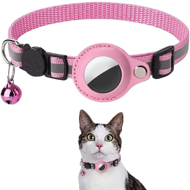 Advanced Nylon Pet Collar with Airtag Tracker - Track, Protect, and Train Your Pet