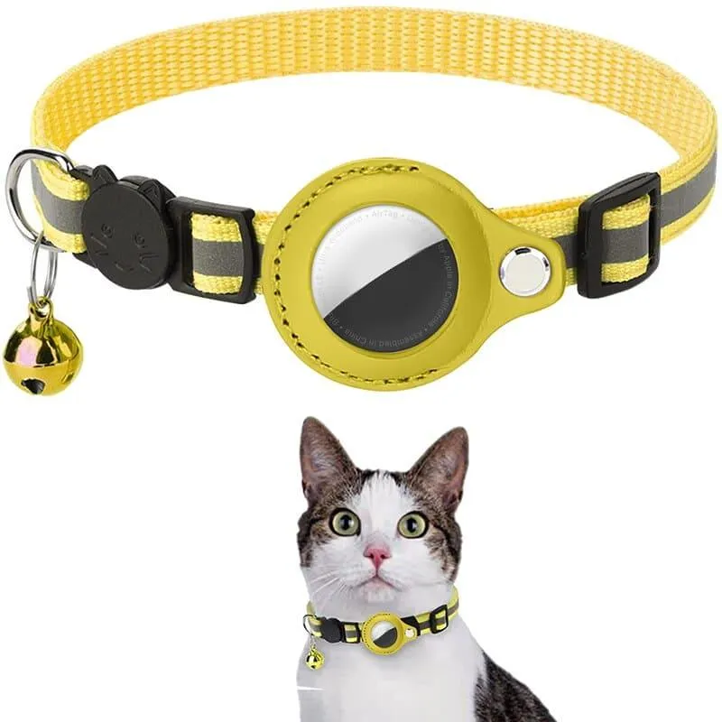 Advanced Nylon Pet Collar with Airtag Tracker - Track, Protect, and Train Your Pet