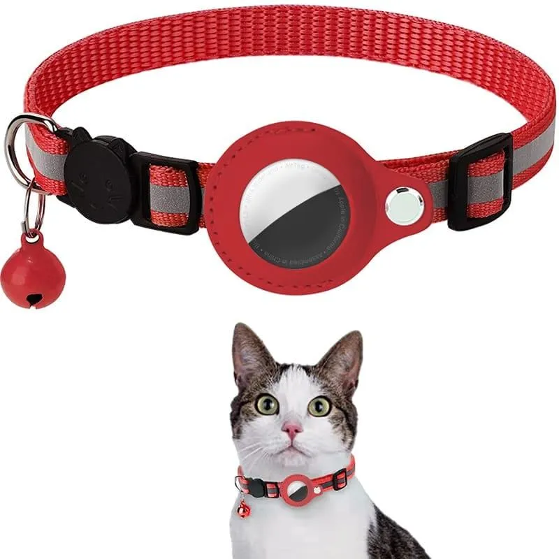 Advanced Nylon Pet Collar with Airtag Tracker - Track, Protect, and Train Your Pet