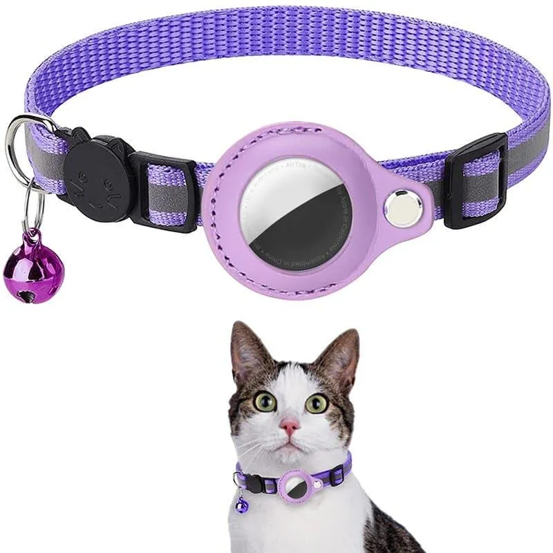 Advanced Nylon Pet Collar with Airtag Tracker - Track, Protect, and Train Your Pet