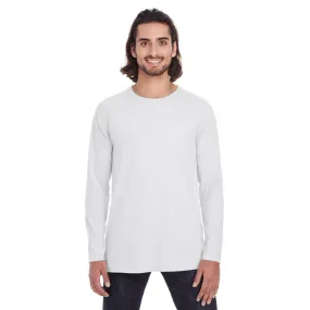 Anvil Men's White Lightweight Long & Lean Raglan Long Sleeve T-Shirt