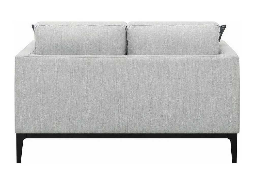 Apperson Light Grey Woven Texture Loveseat