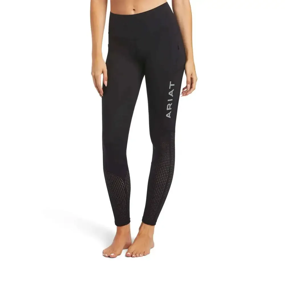 Ariat Ladies EOS Knee Patch Riding Tights With Phone Pocket And Logo