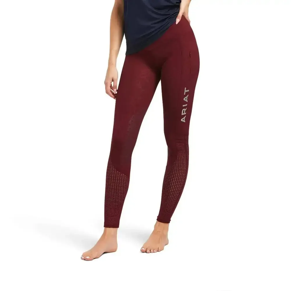 Ariat Ladies EOS Knee Patch Riding Tights With Phone Pocket And Logo