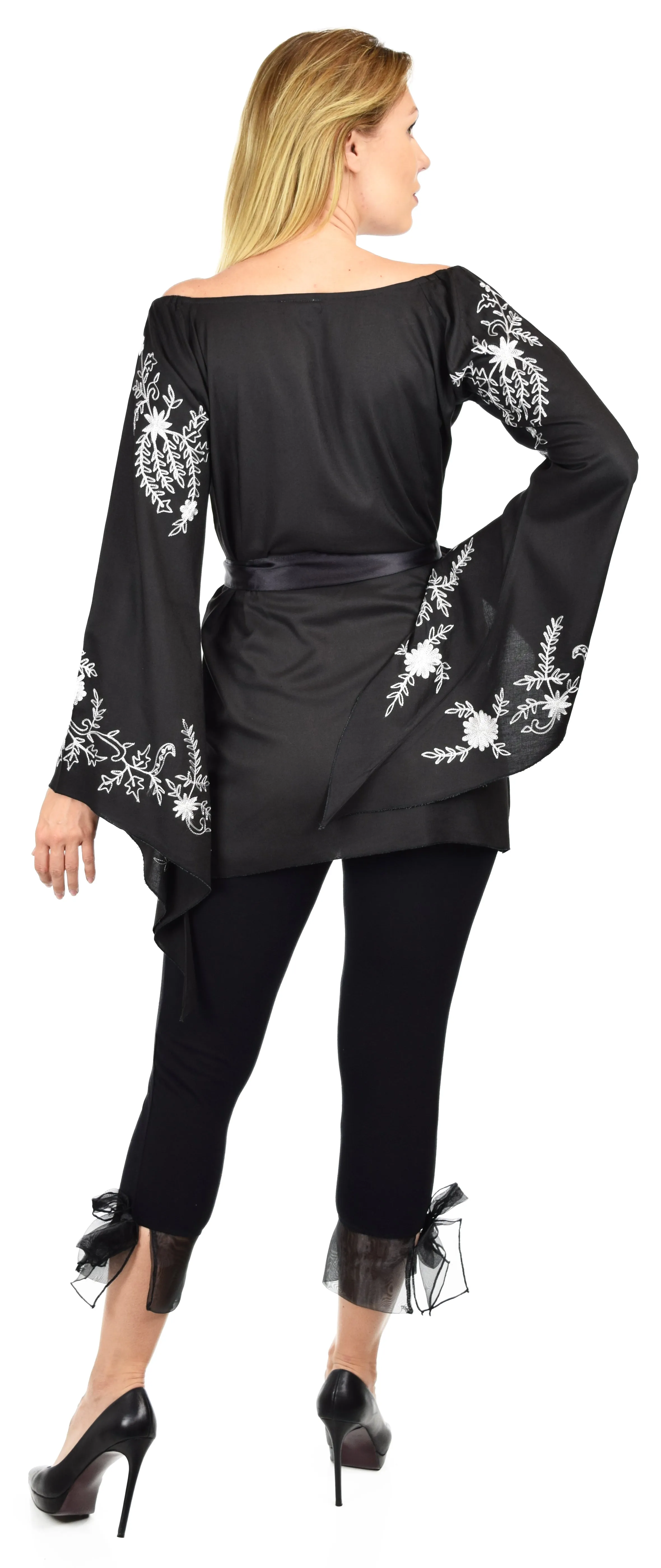 Aristocratic Embroidered Tunic, Off shoulder Tunic, Embroidered Blouse, Peasant blouse, Boho Top, Hip Hop Tunic.