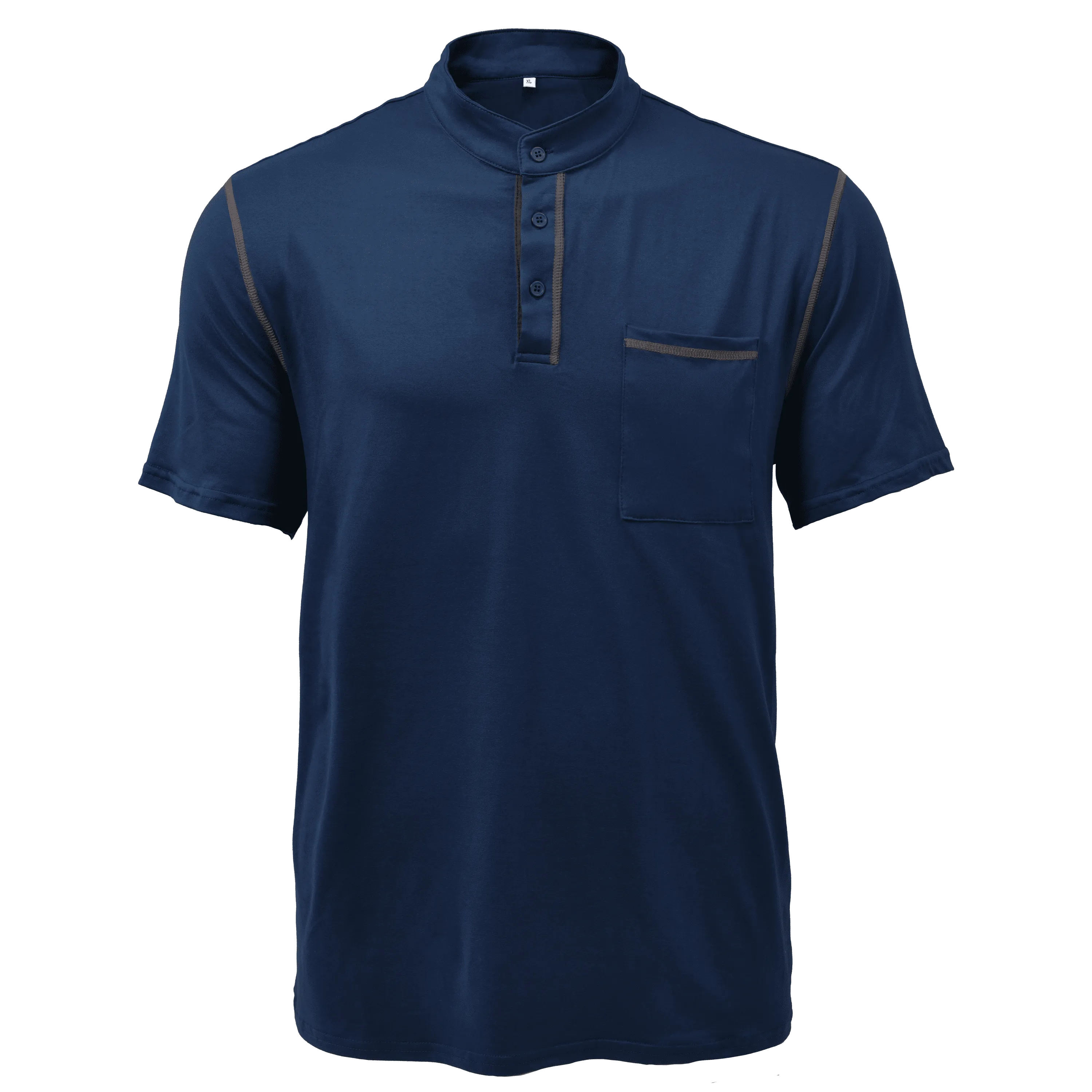 BACKWOODS | Men's Colorblock Henley Short Sleeve T-Shirt for Everyday Wear