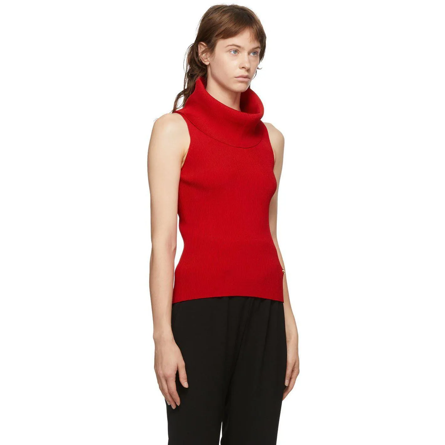 Balmain Red Knit Turtleneck