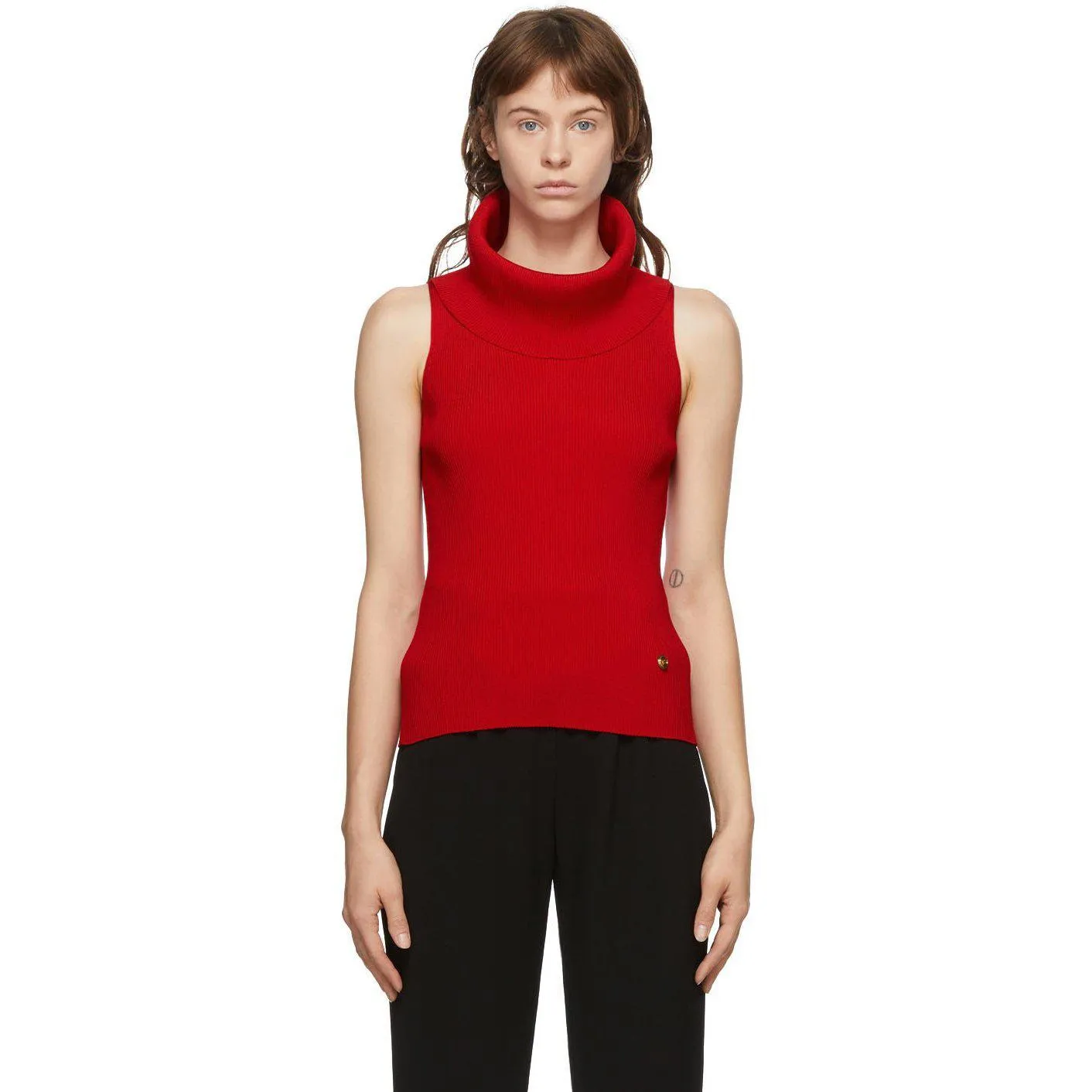 Balmain Red Knit Turtleneck