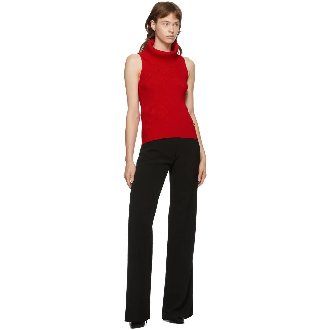 Balmain Red Knit Turtleneck