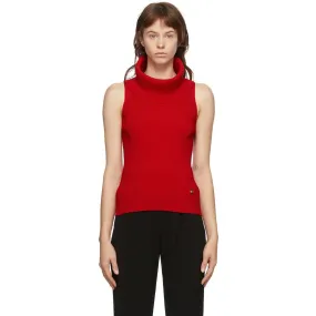 Balmain Red Knit Turtleneck
