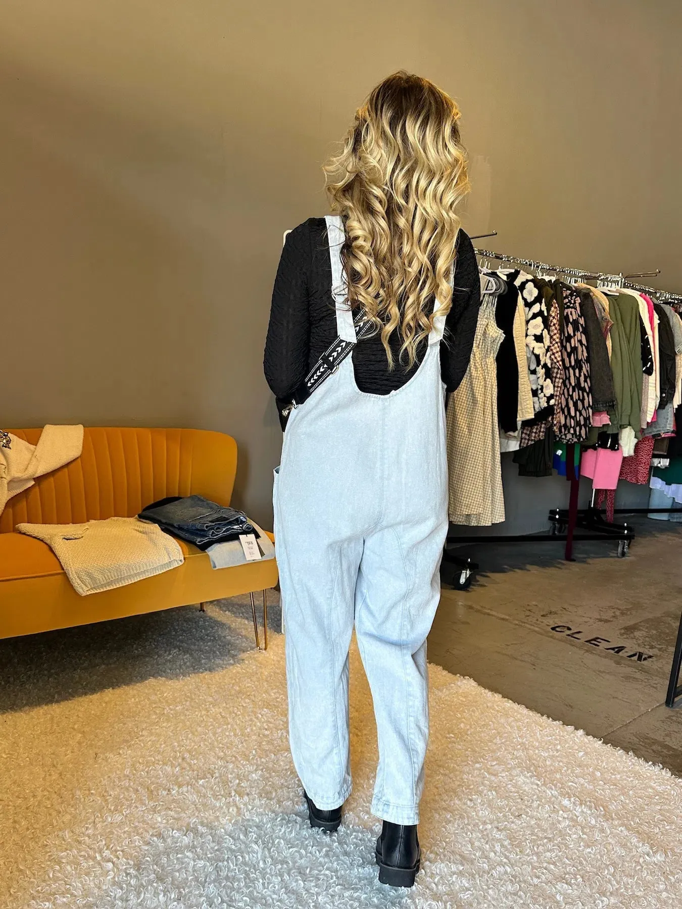 Be Yourself Mineral Wash Slouchy Harem Jumpsuit
