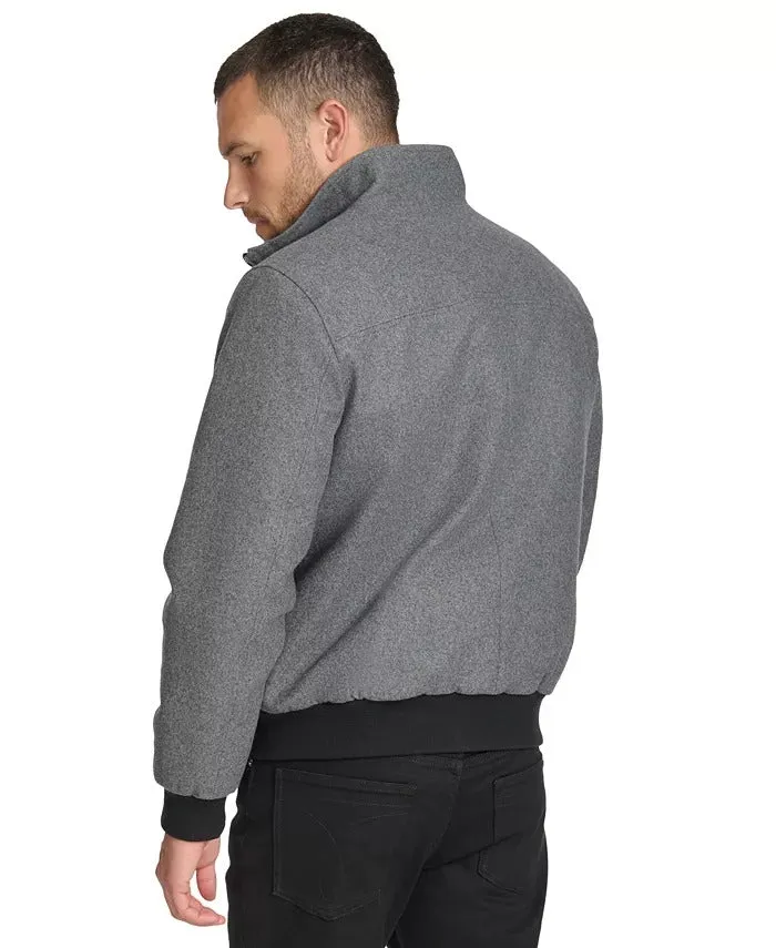 Calvin Klein Mens Bomber Jacket Coat Small Grey Solid