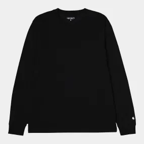 Carhartt WIP   L/S Base T-Shirt 100 % Cotton Black / White