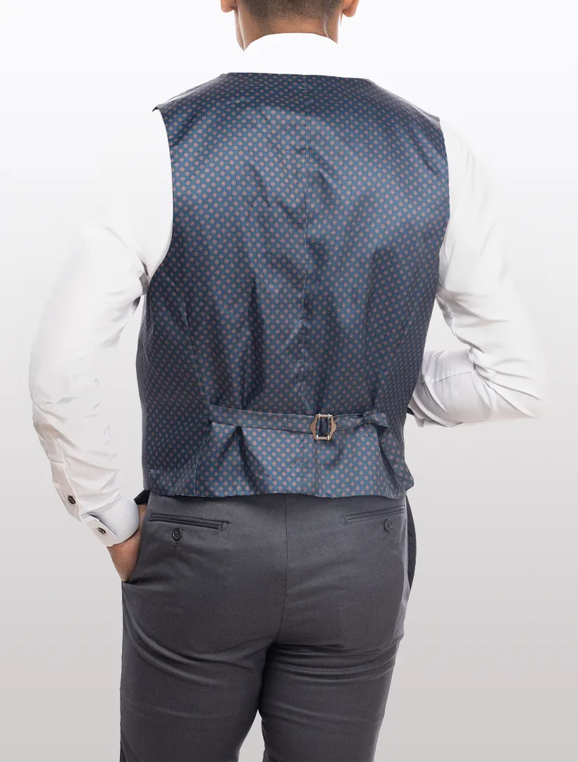 Charcoal Grey Men's Slim-Fit Suit Separates Vest by Karako's Suits