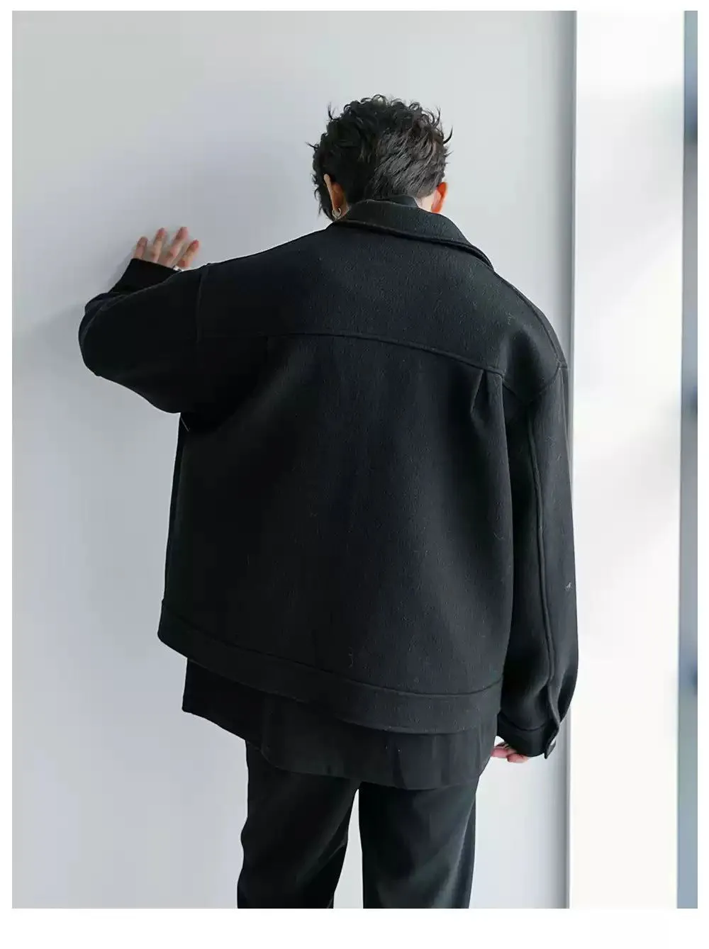 Chuan Bright Line Blend Wool Padded Jacket