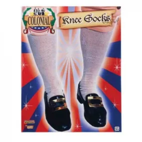 COLONIAL KNEE SOCKS-WHITE White