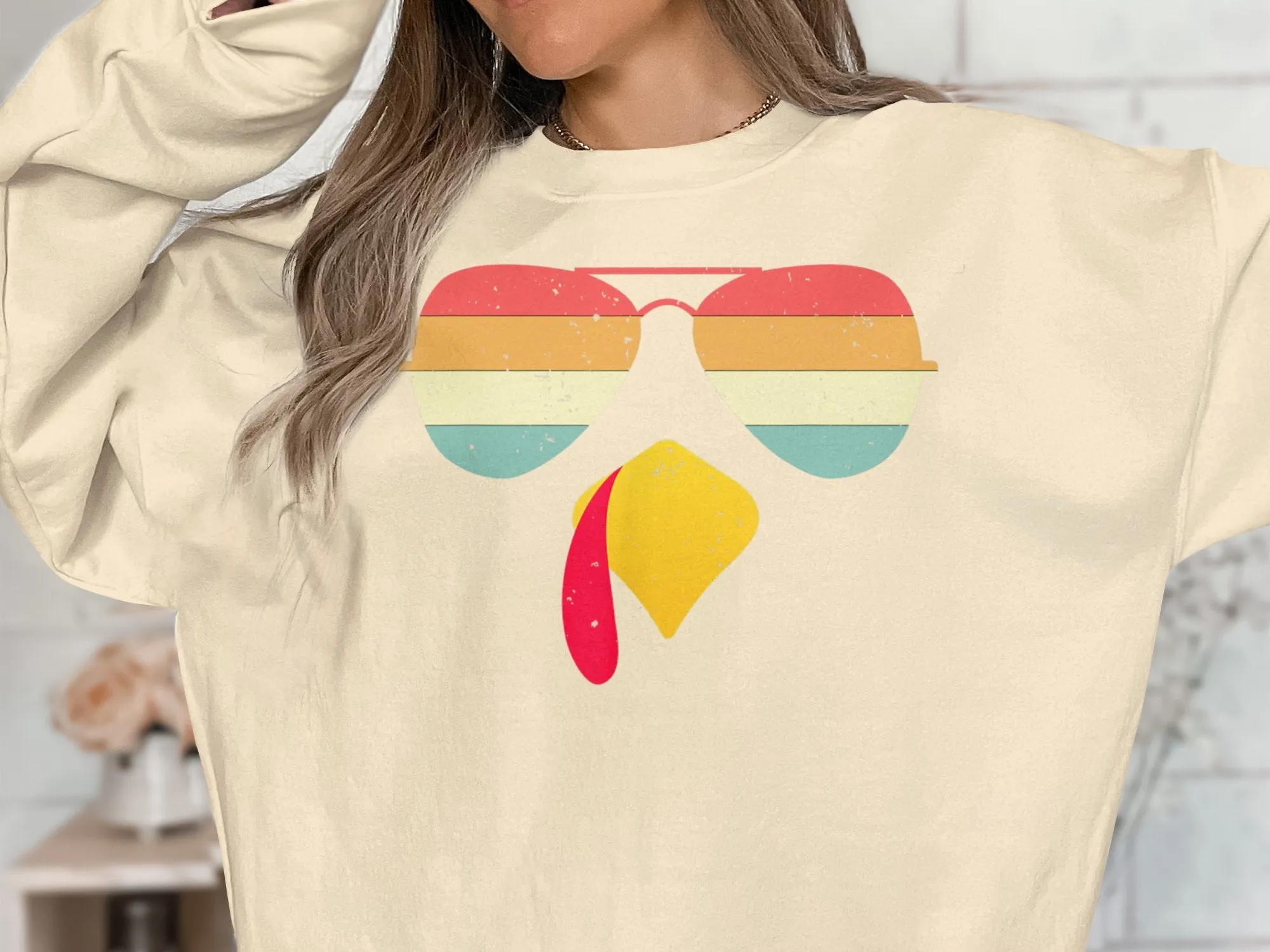 Cool Turkey Face With Sunglasses Funny Thanksgiving Shirt, Tank, Sweatshirt & Matching Family Shirts.