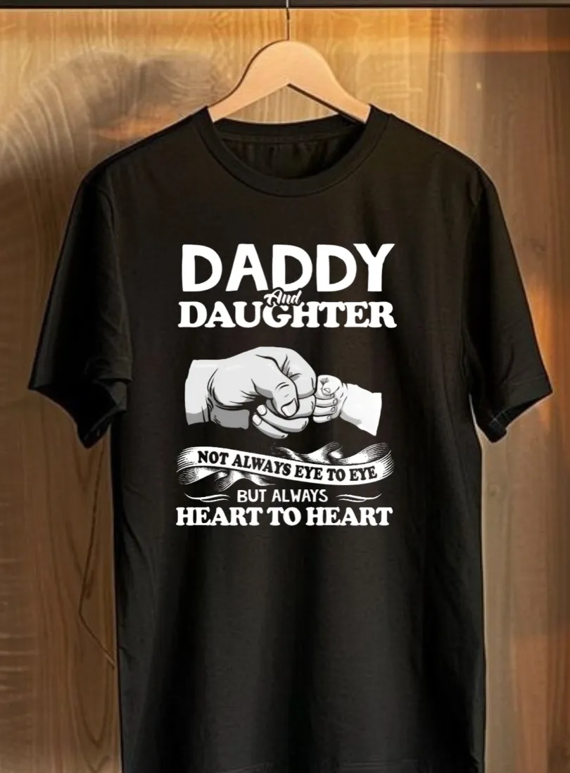 Dad Daughter Heart To Heart Plus Size T-Shirt