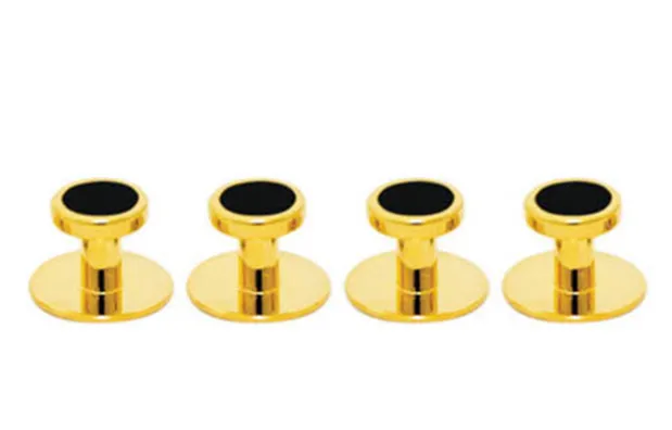 DSI-London Luxury Dress Studs with Gold Rim 4525 Various Colours