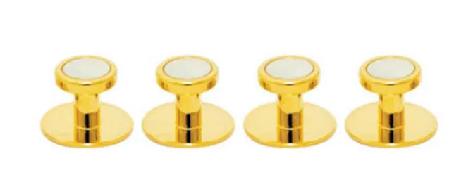 DSI-London Luxury Dress Studs with Gold Rim 4525 Various Colours