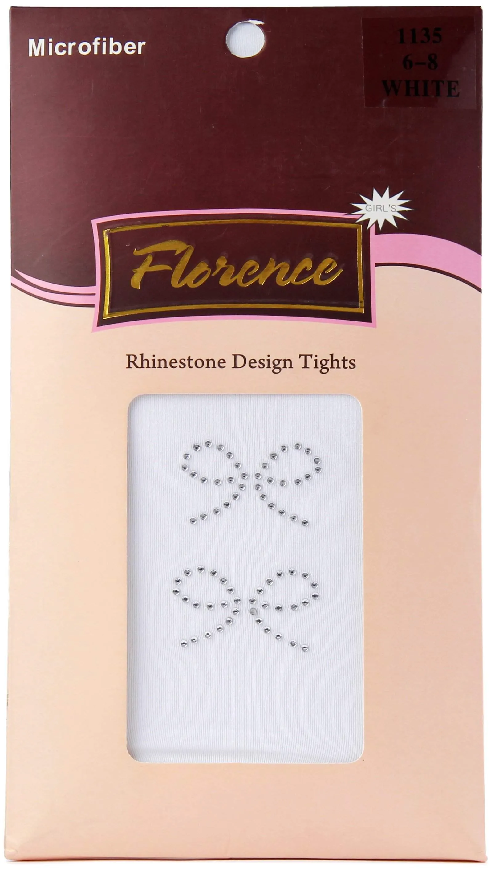 Florence Girls Rhinestone Design Tights Style: 1135
