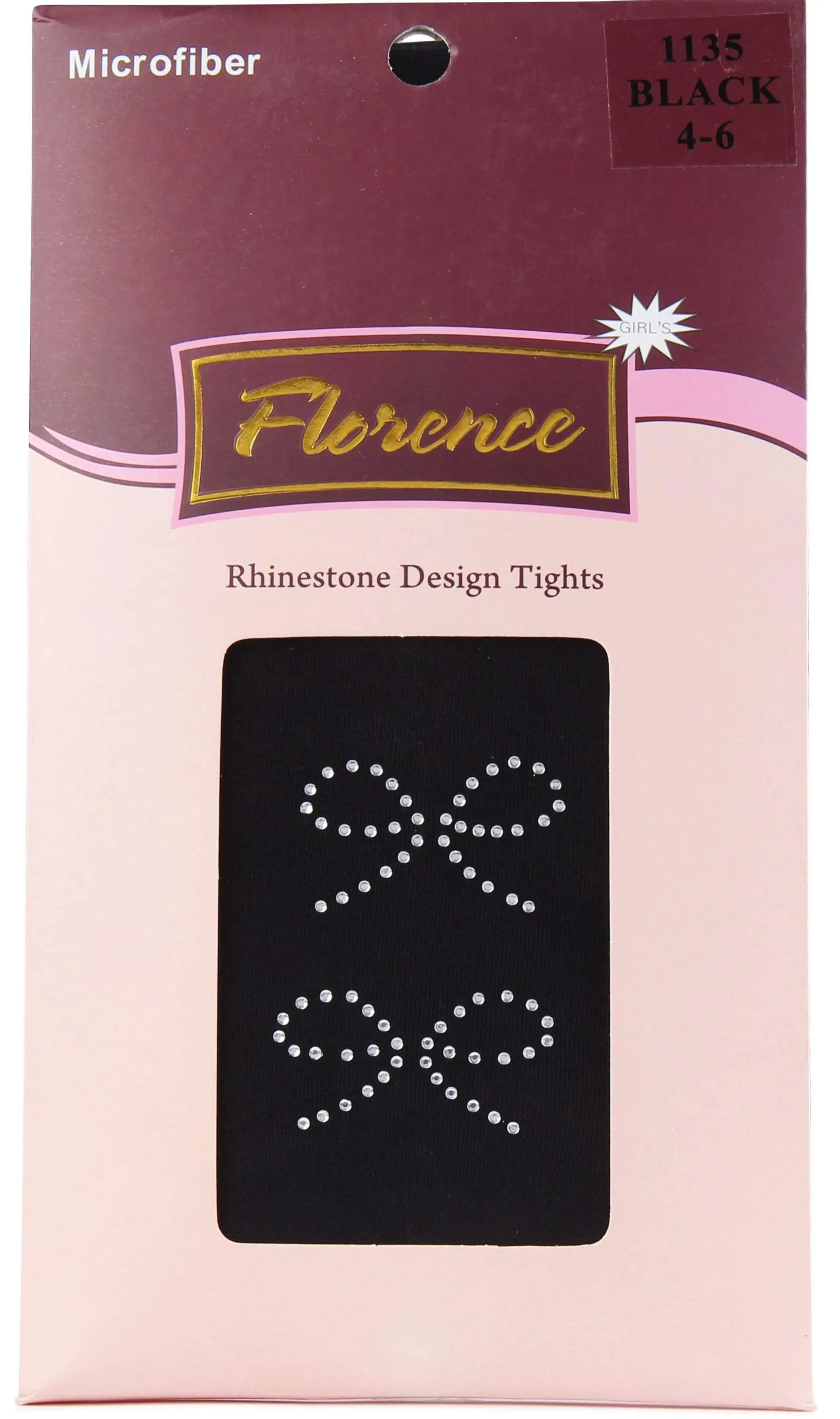 Florence Girls Rhinestone Design Tights Style: 1135