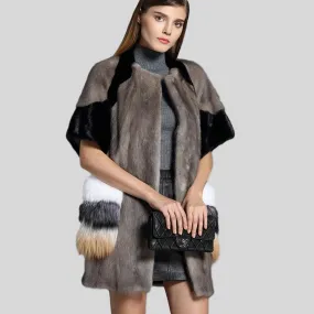 Genuine Mink Fur Long Style Jacket