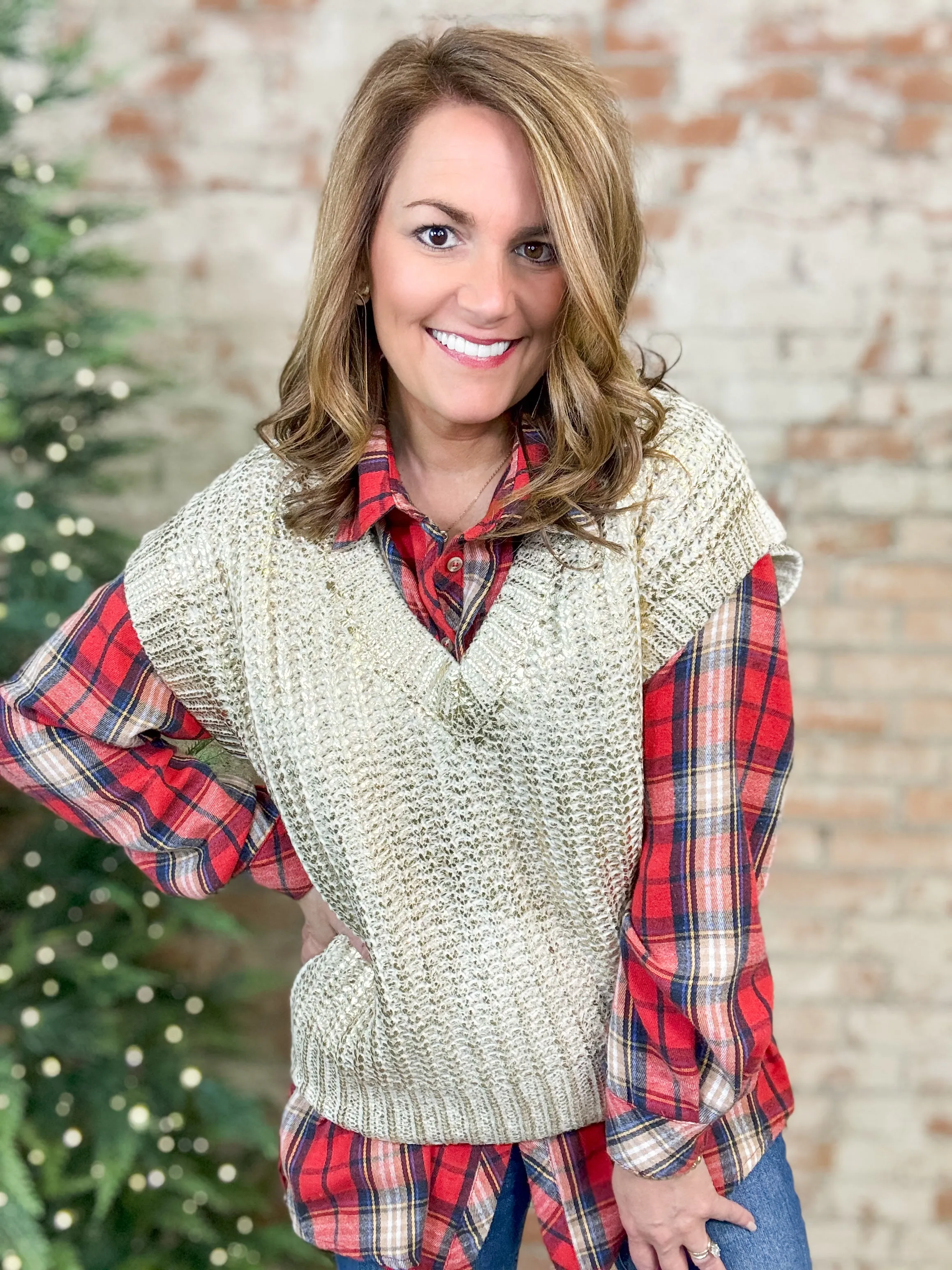 Gilded Sweater Vest Top - FINAL SALE