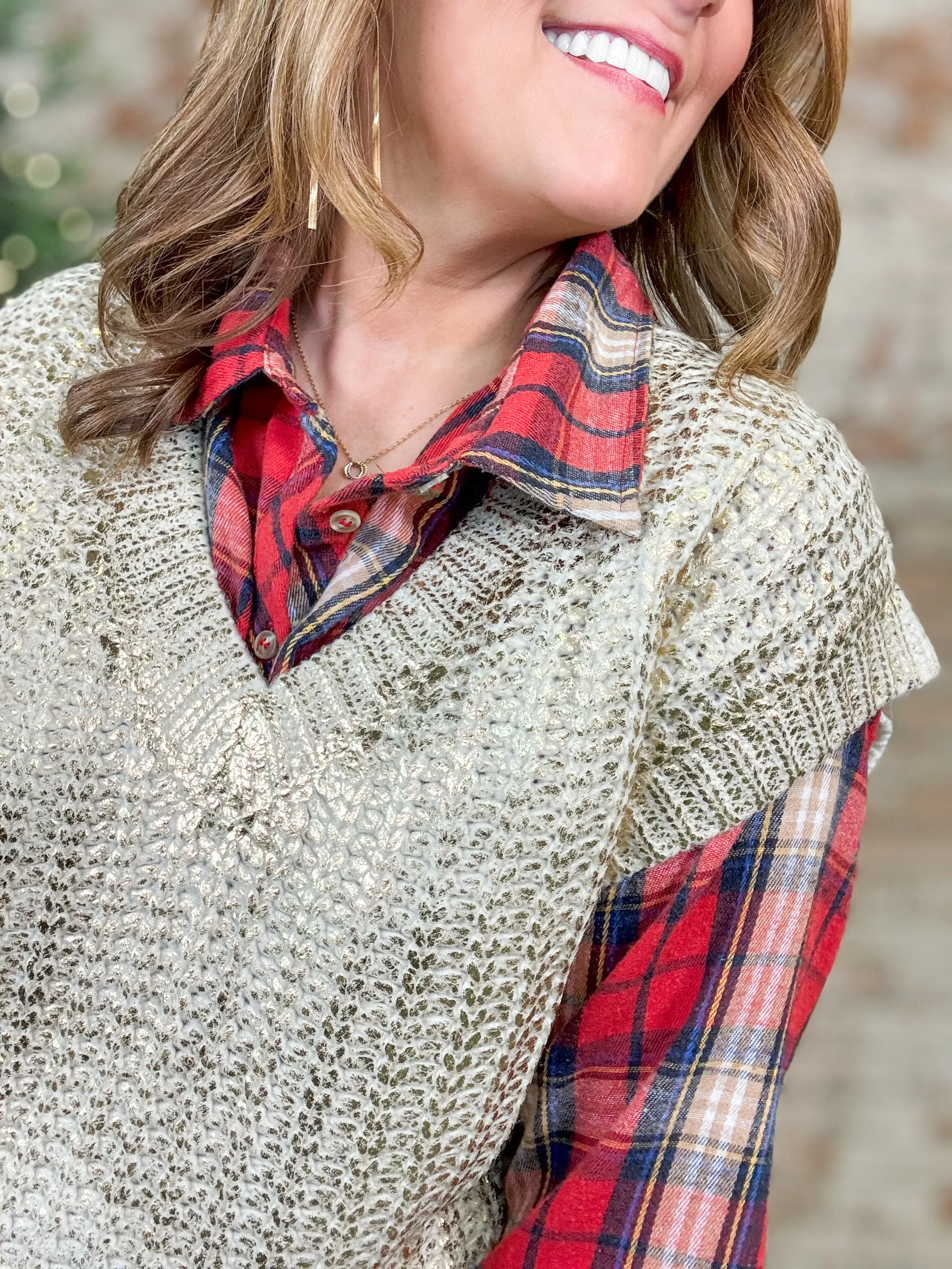 Gilded Sweater Vest Top - FINAL SALE