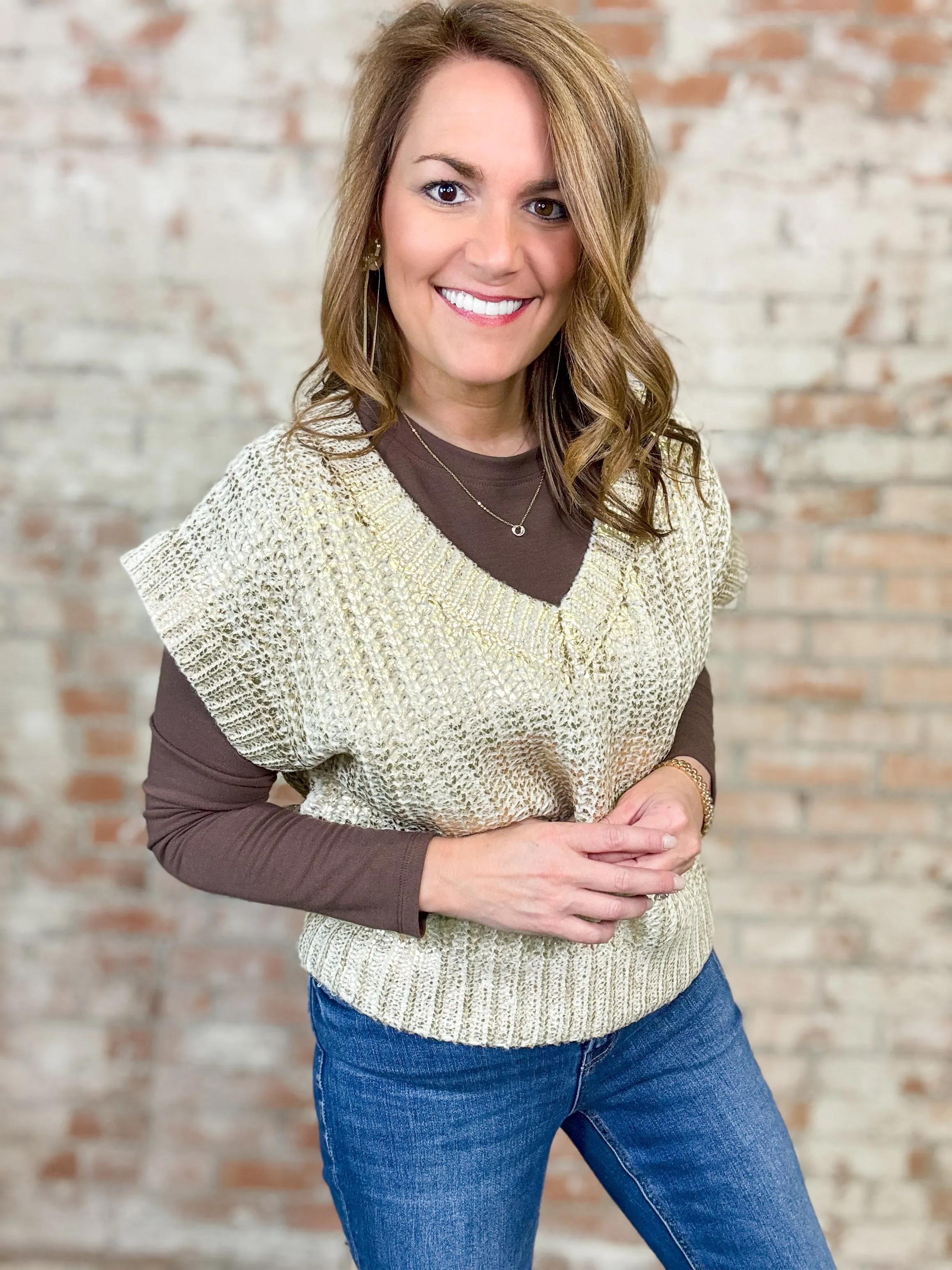 Gilded Sweater Vest Top - FINAL SALE
