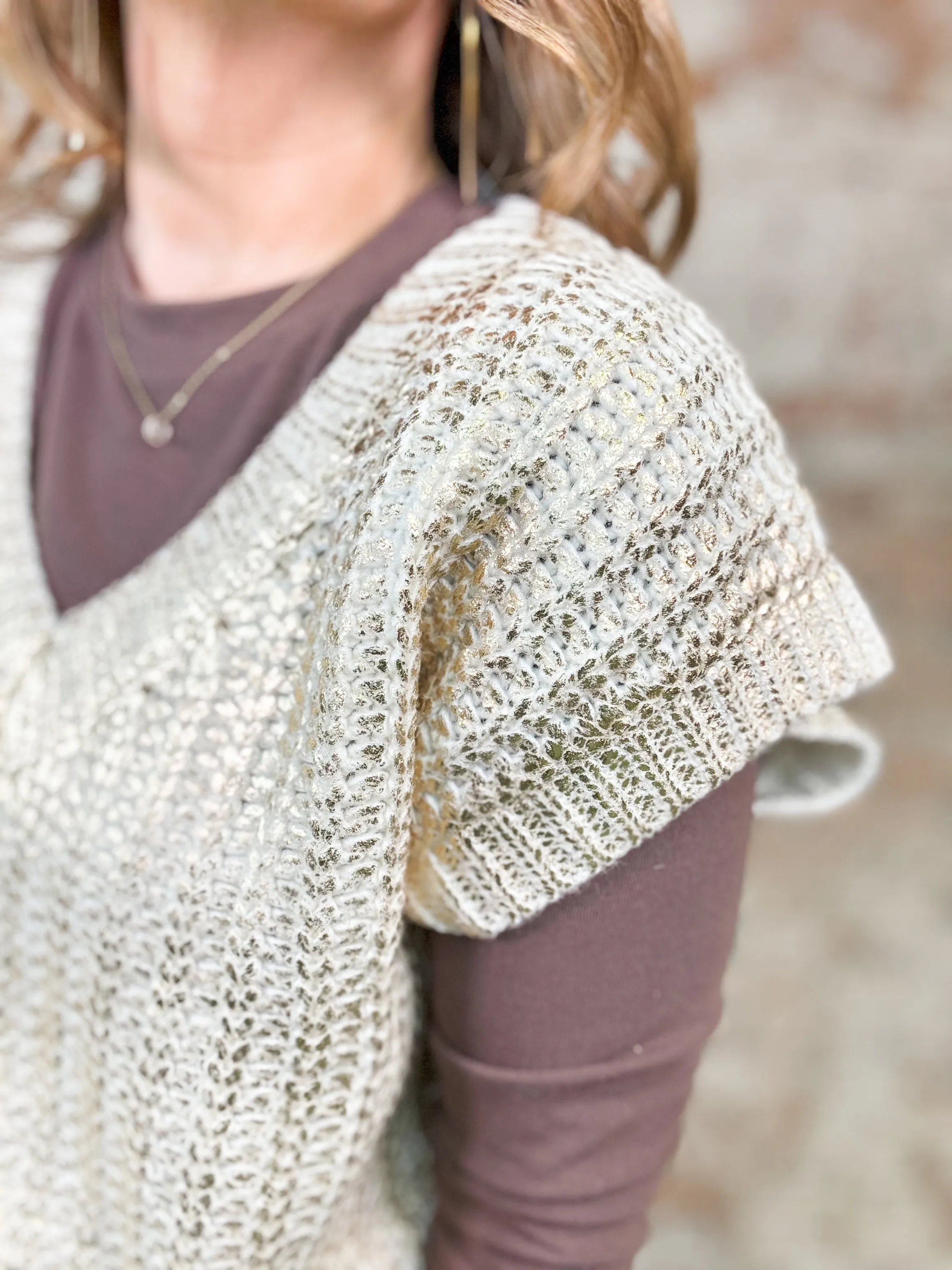 Gilded Sweater Vest Top - FINAL SALE
