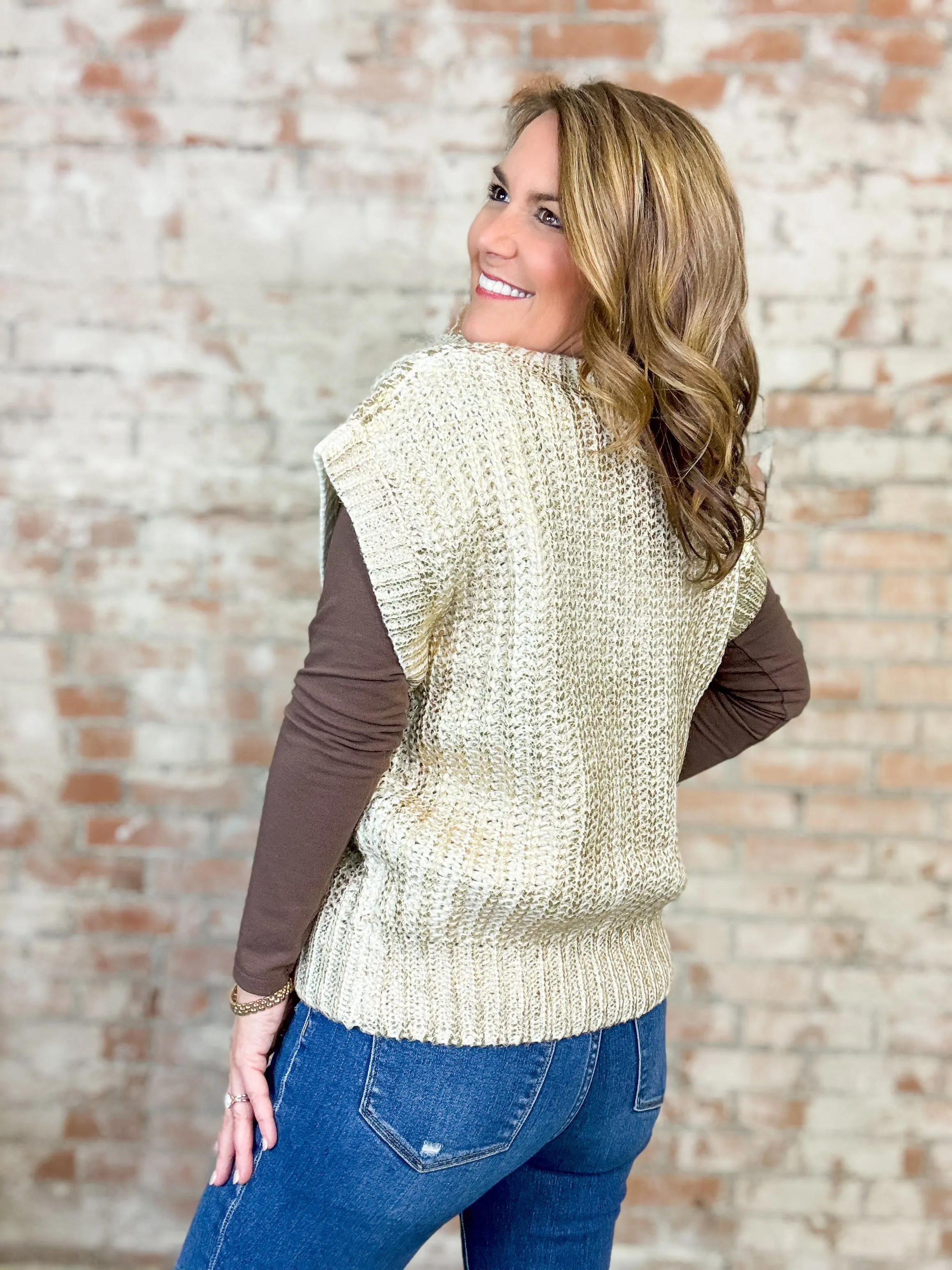 Gilded Sweater Vest Top - FINAL SALE