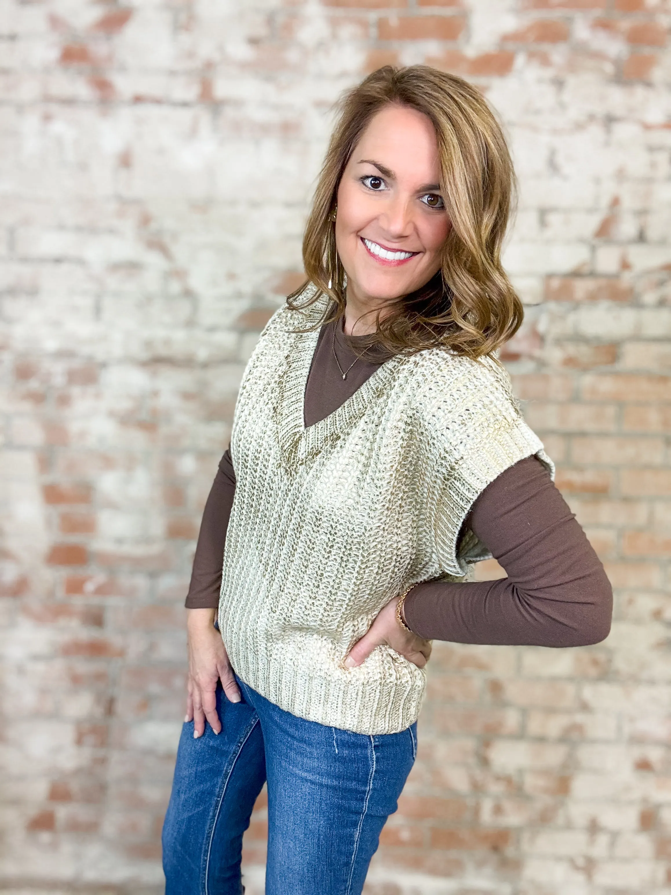 Gilded Sweater Vest Top - FINAL SALE