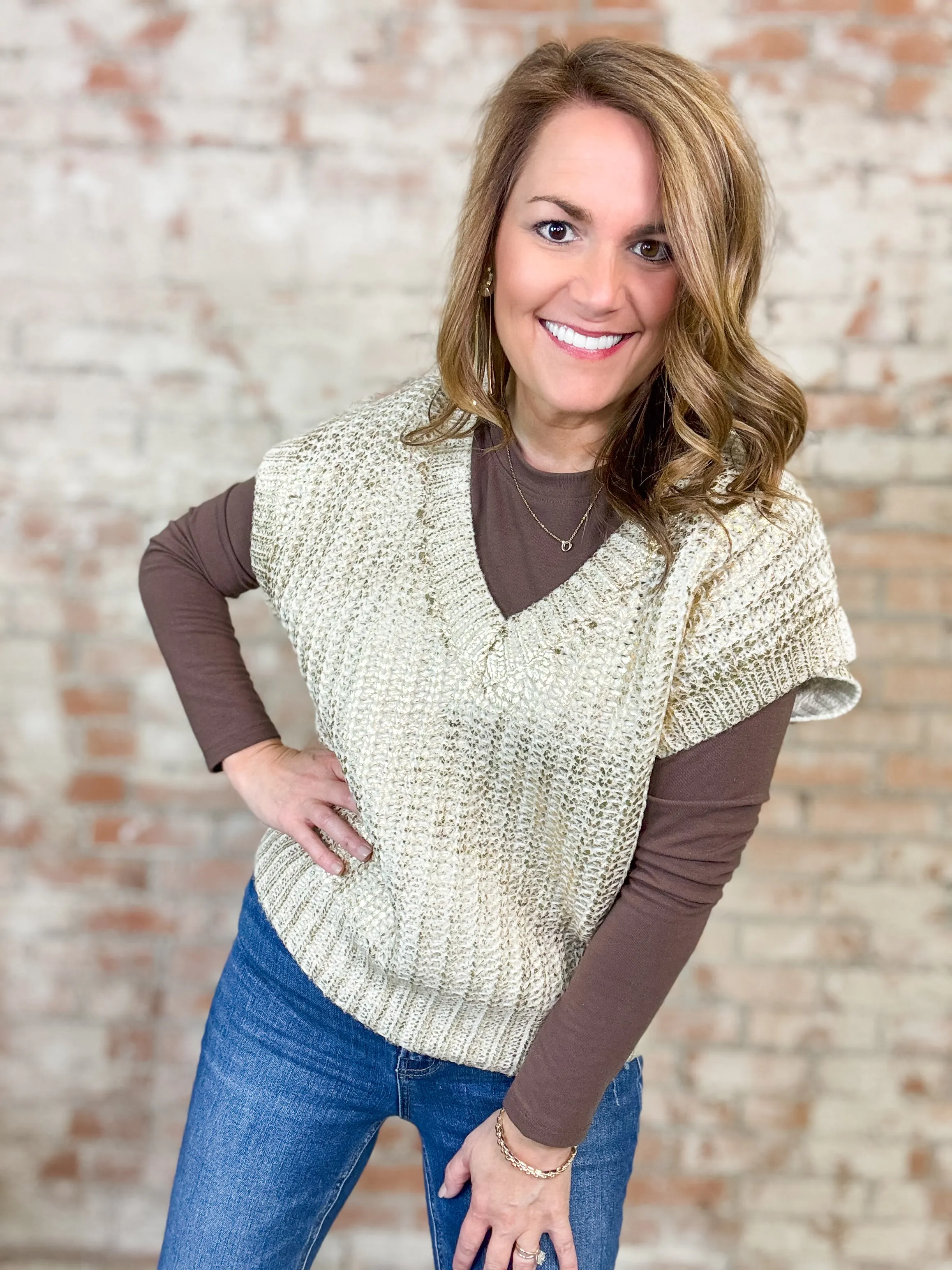 Gilded Sweater Vest Top - FINAL SALE