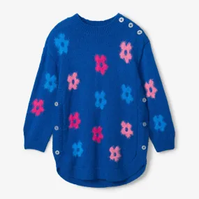 Girls Bold Flowers Sweater Tunic
