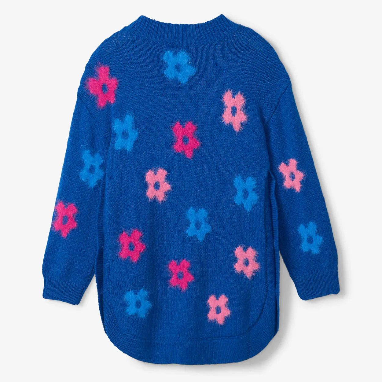 Girls Bold Flowers Sweater Tunic