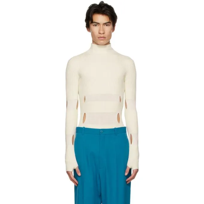 GmbH Off-White Wool Leif Turtleneck