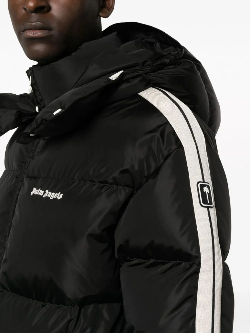HOODED TRACK DOWN JACKET