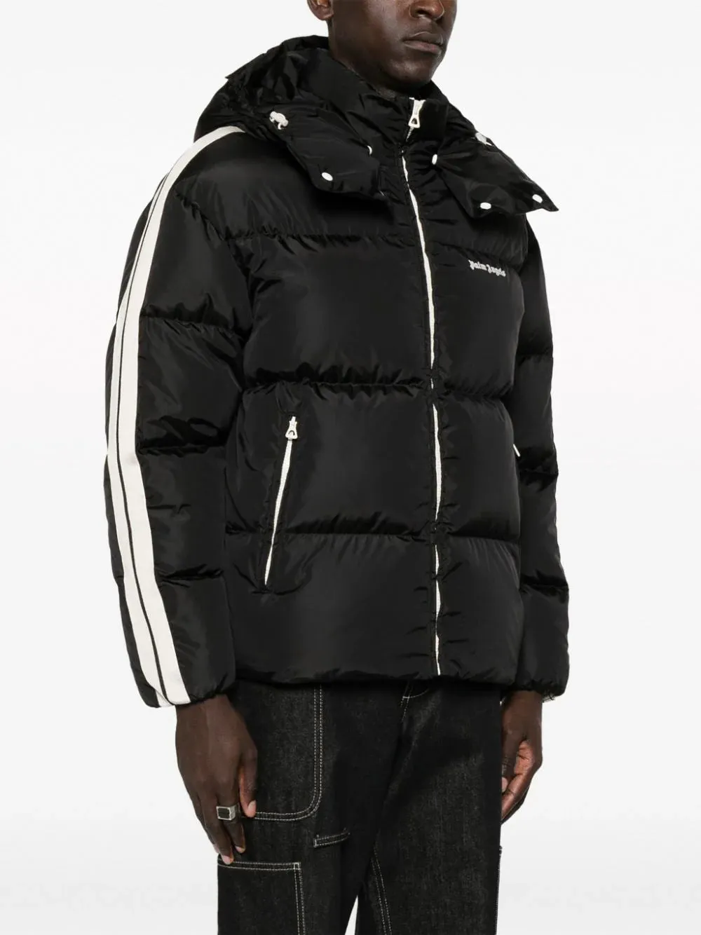 HOODED TRACK DOWN JACKET