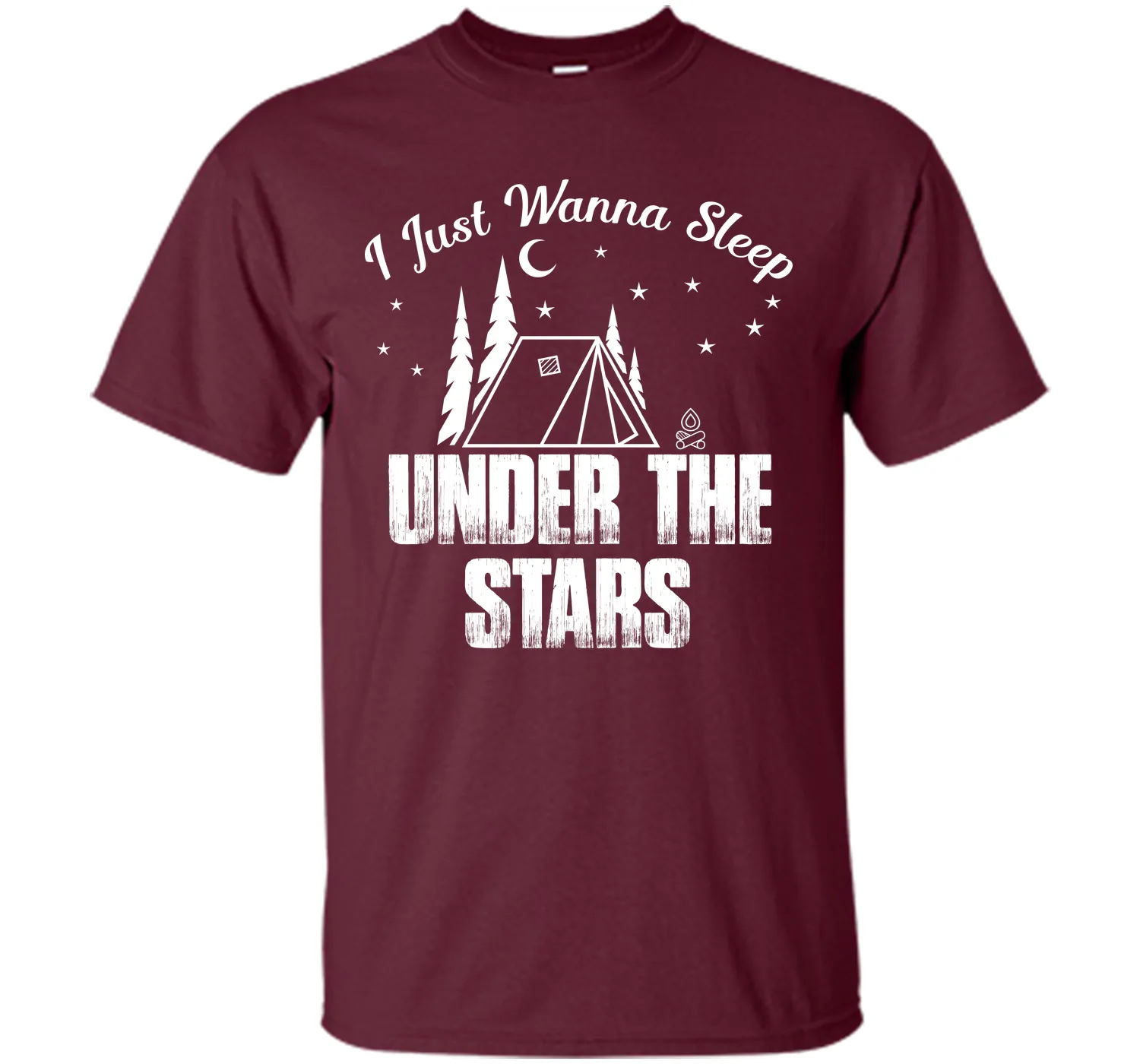 I Wanna Sleep Under The Stars Camping T-Shirt