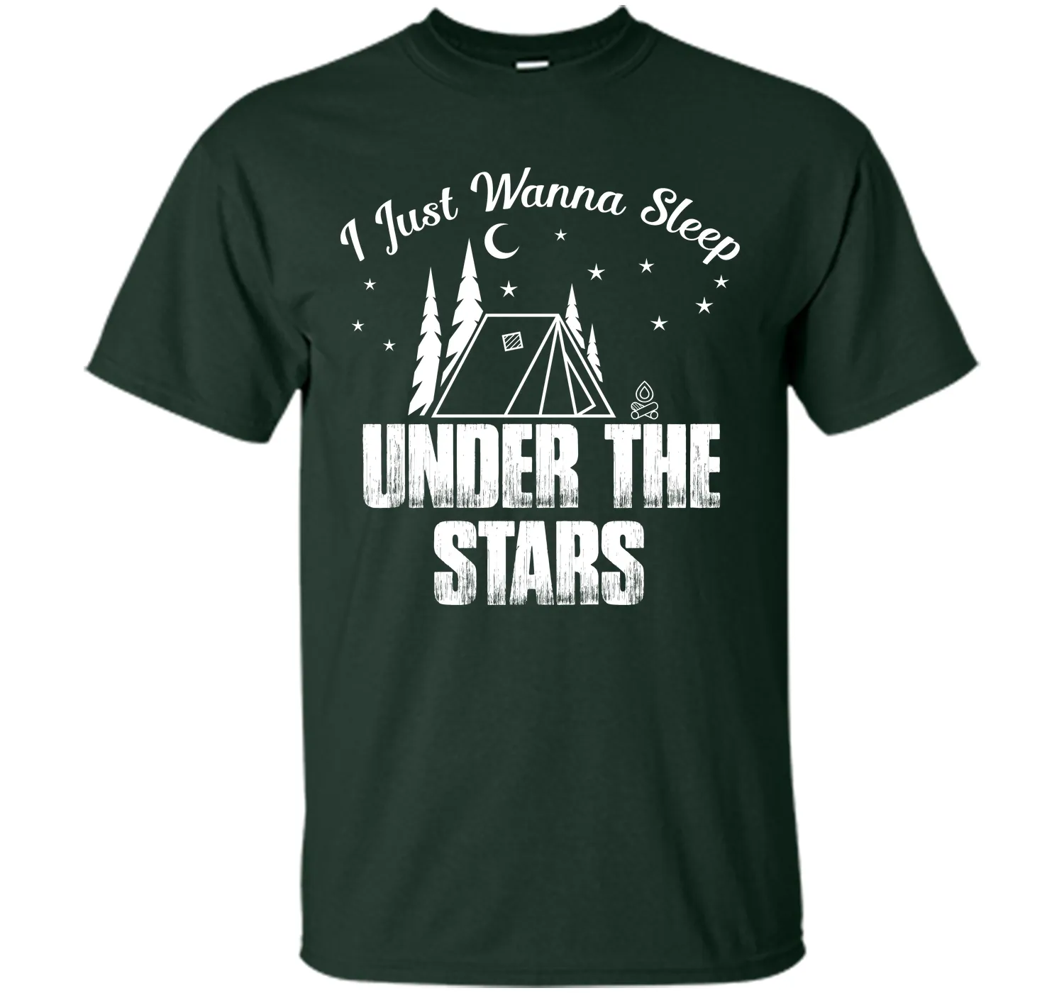 I Wanna Sleep Under The Stars Camping T-Shirt