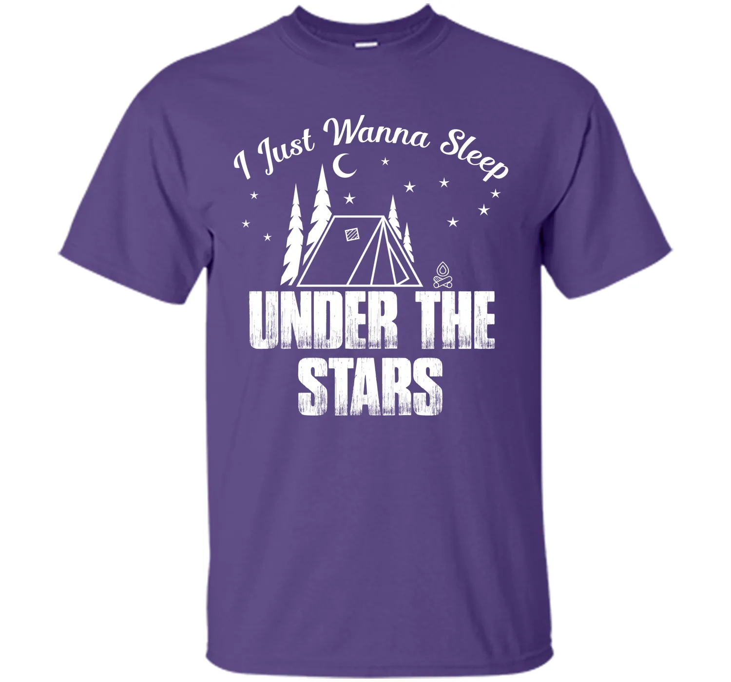 I Wanna Sleep Under The Stars Camping T-Shirt