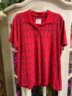 Lee Size 1X Red & Navy Tunic