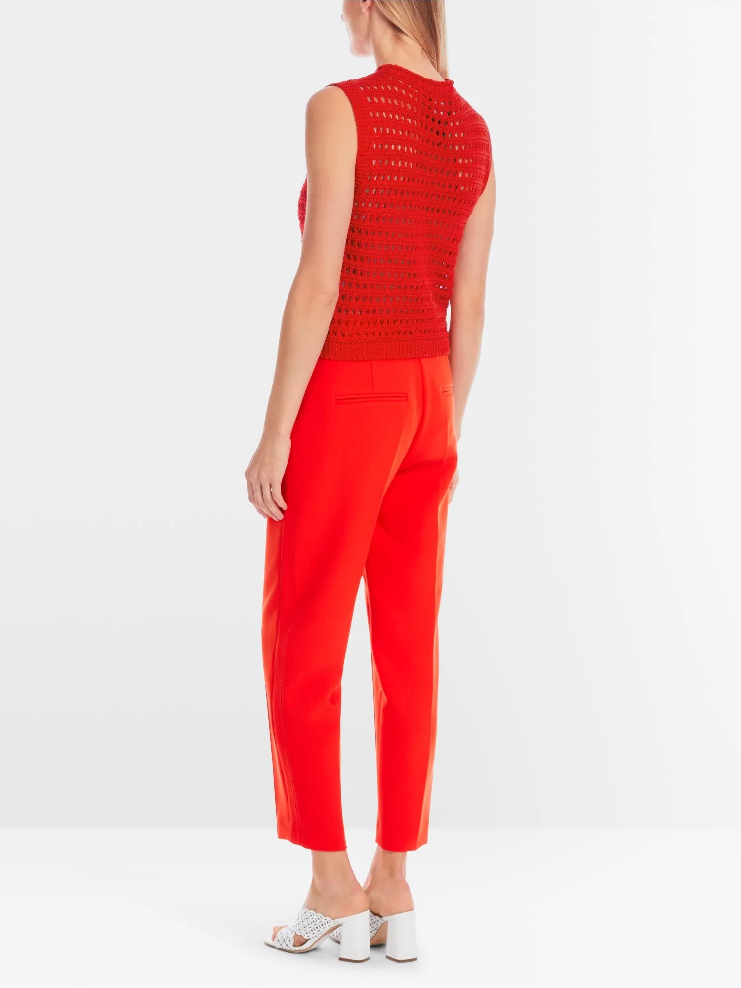 Marc Cain Flame Red Rethink Together organic cotton top